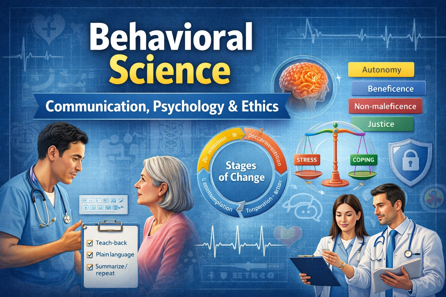 Behavioral Science guide for Allied Health Sciences students: communication, ethics, and professionalism